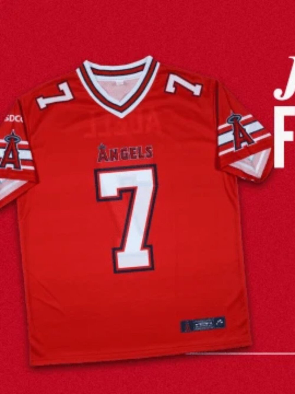 Los Angeles Angels Red Jo Adell Football Jersey - Men's X-Large - SEALED